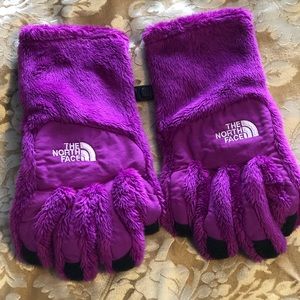 North Face Purple & Black Gloves